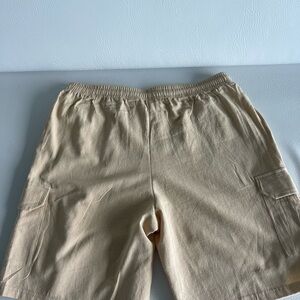 Men's Beige, white and navy blue Cargo shorts bundle